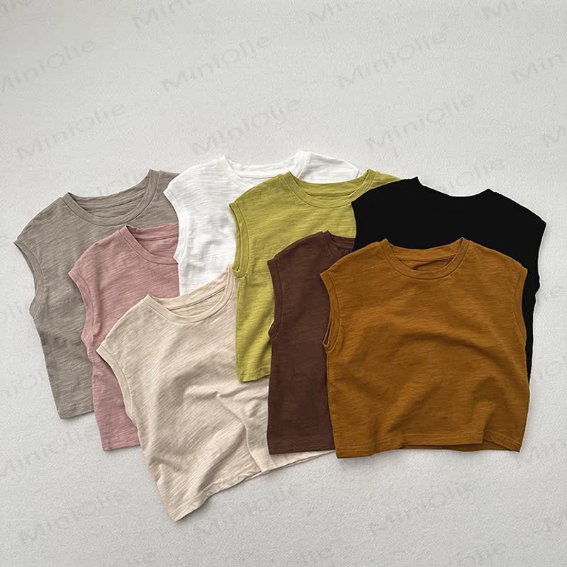 Toddler Solid Color Tank Top T-shirt - image 4