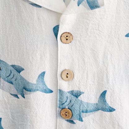 Baby Toddler Shark Print Shirt and Shorts 2-piece Set - image 5