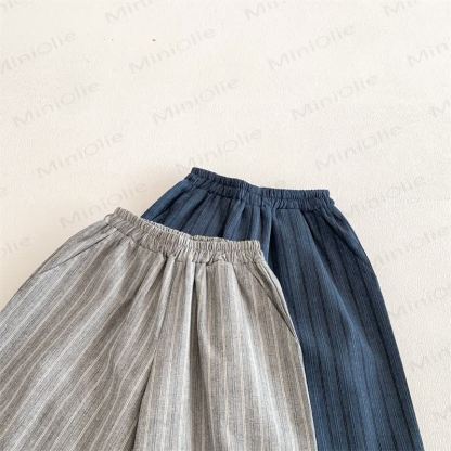 Baby Toddler Striped Linen Loose Pants - image 7