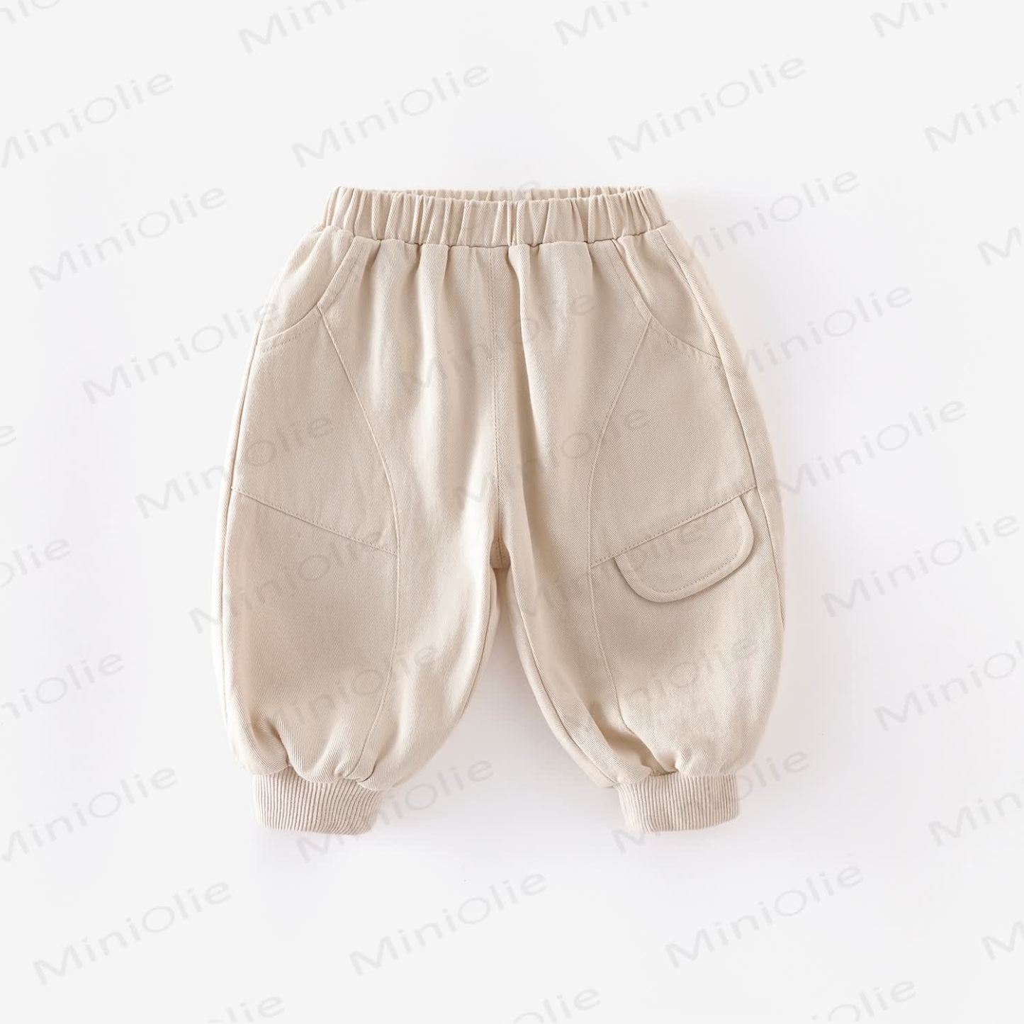 Baby Toddler Boy Solid Color Cargo Pants - Beige - 5-7T - image 2