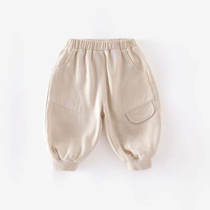 Baby Toddler Boy Solid Color Cargo Pants - Beige - 5-7T - image 2