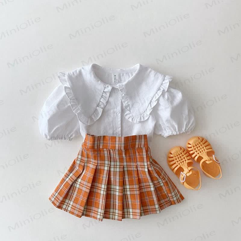 Baby Toddler Girl Plaid Lapel Shirt Top - image 4