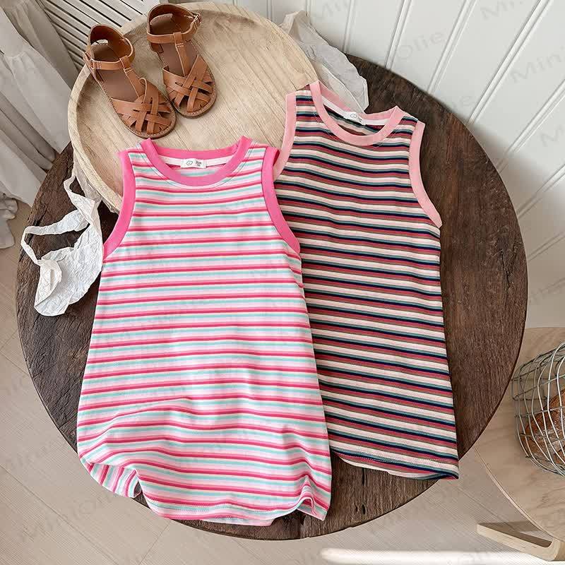 Toddler Stylish Striped Sleeveless Dress - image 4