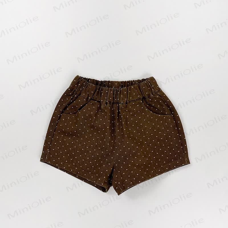 Toddler Polka Dot Shorts - Coffee - 6-7T - image 4