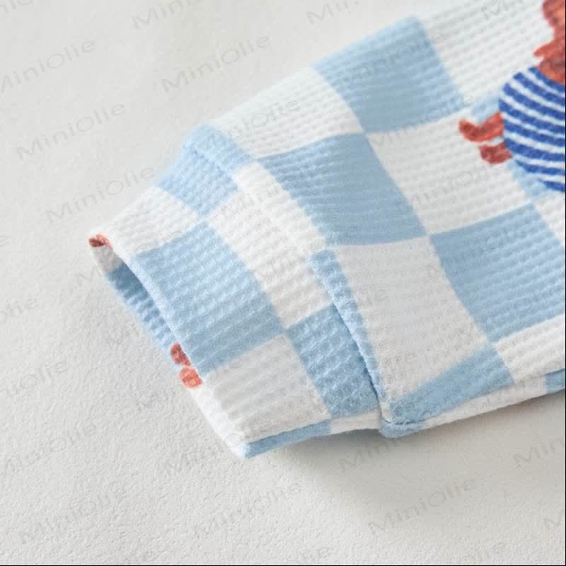 Baby Dachshund Checkered Print Waffle 2-piece Set - image 6