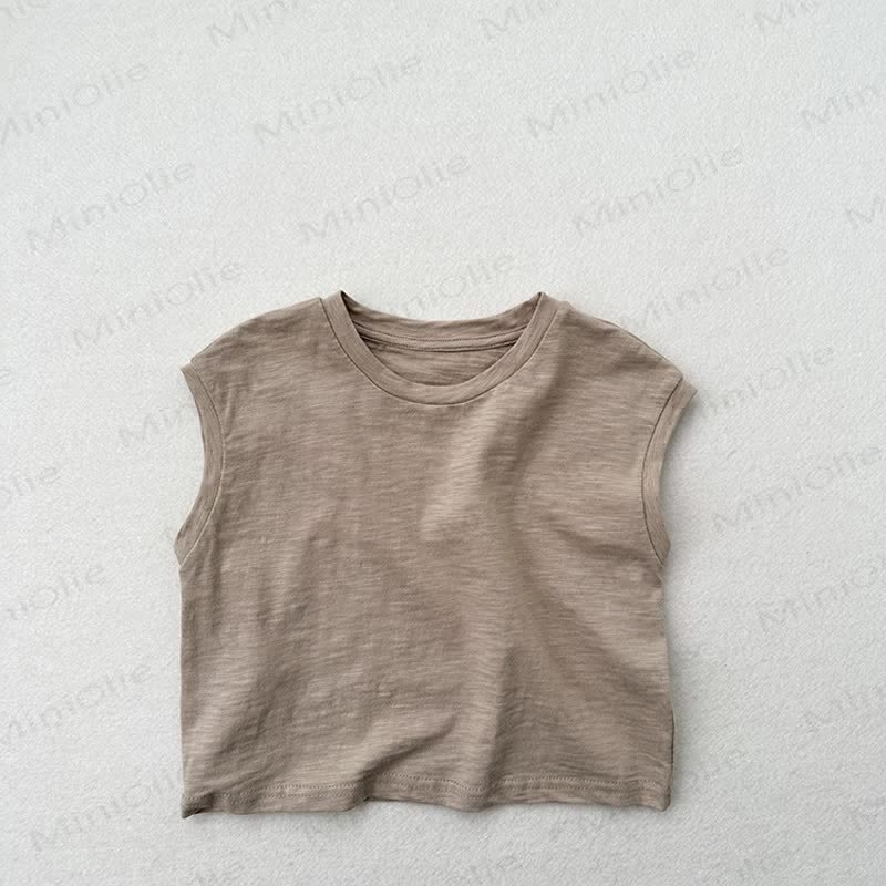 Toddler Solid Color Tank Top T-shirt - Grey - 7-9T - image 12