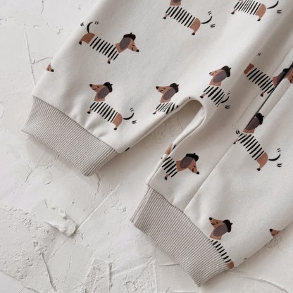 Baby Dachshund Printed Hooded Romper - image 8