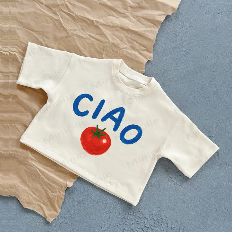 CIAO Baby Tomato White Casual T-Shirt - White - 2-3T - image 1