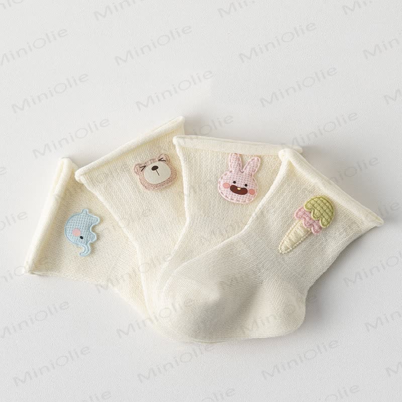 Baby Ice Cream Elephant Bunny Bear Socks - image 2