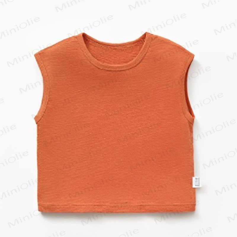 Baby Toddler Solid Color Crew Neck T-shirt - Orange - 4-5T - image 8