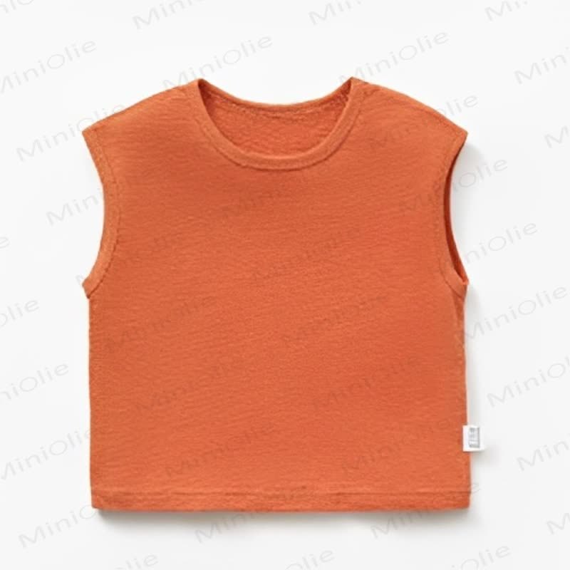 Baby Toddler Solid Color Crew Neck T-shirt - Orange - 4-5T - image 8