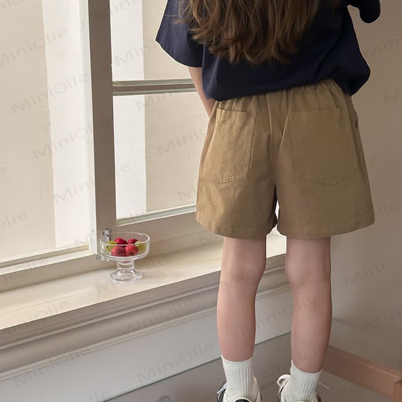 Kid Girl Solid Color Shorts  - image 11