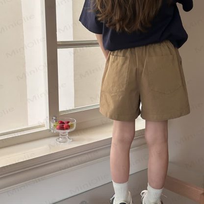 Kid Girl Solid Color Shorts  - image 11
