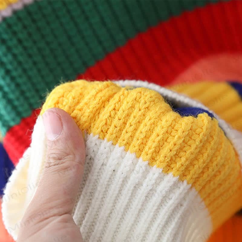 Toddler Rainbow Striped Sweater - image 8