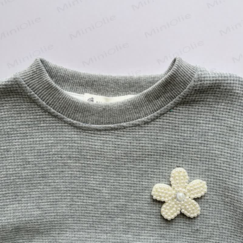 Toddler Girl Bear/Flower Print Sweatshirt and Jogger 2-piece Set - image 14