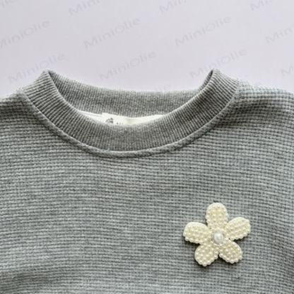 Toddler Girl Bear/Flower Print Sweatshirt and Jogger 2-piece Set - image 14