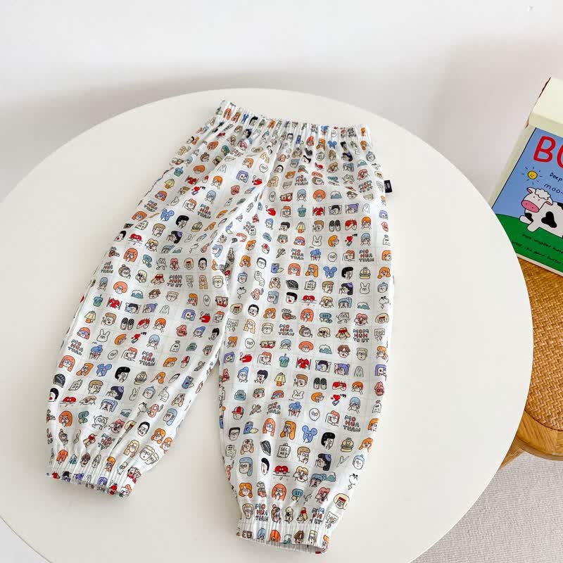 Toddler Colorful Bear Flower Strawberry Pants - White - 10Y - image 16