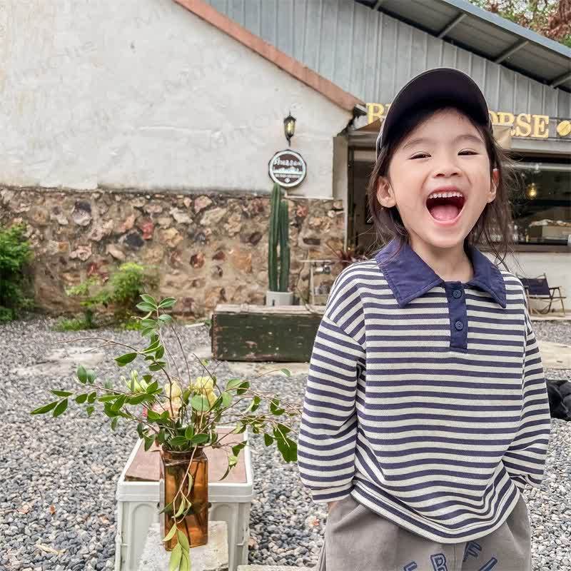 Toddler Polo Striped Casual Soft T-shirt - image 2