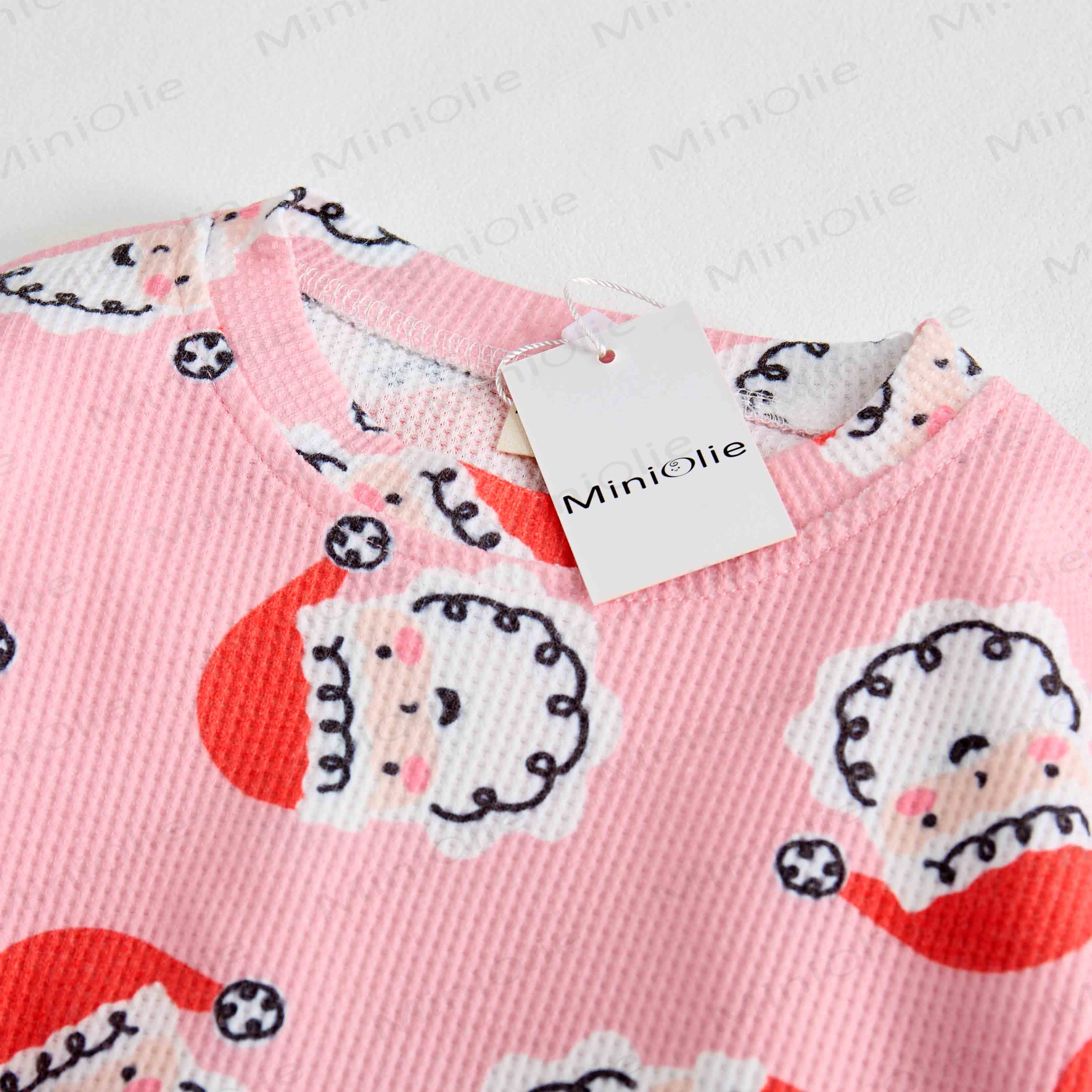 Baby Waffle Christmas Santa Claus Sweatshirt 2-piece Set - image 3