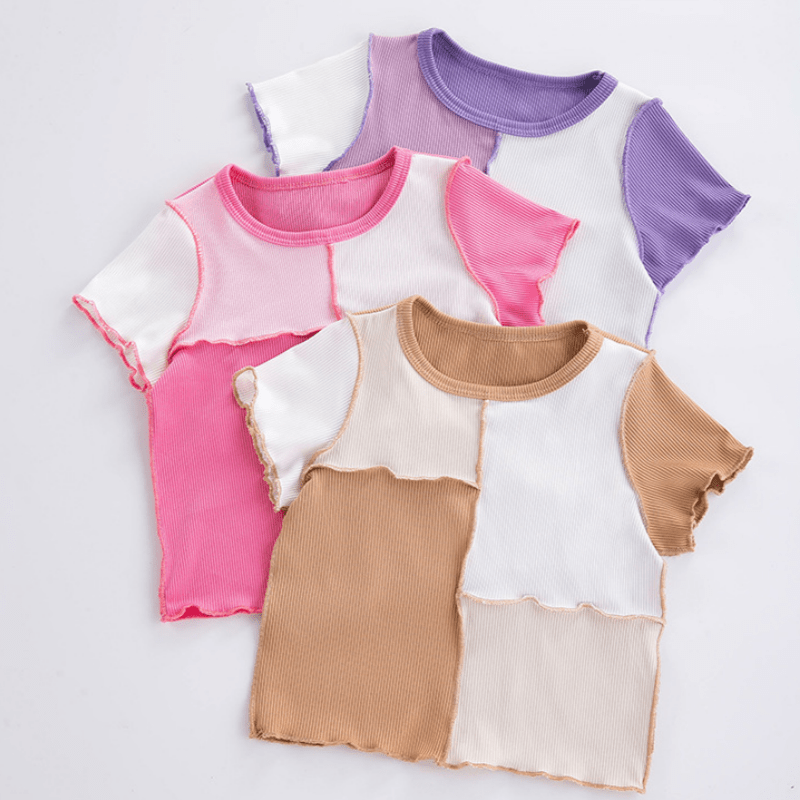 Kid Contrast Color Block T-Shirt - image 8