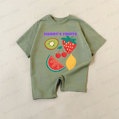 HARRY'S FRUITS Baby Green Fruit Print Romper - Green - 18-24M - image 1