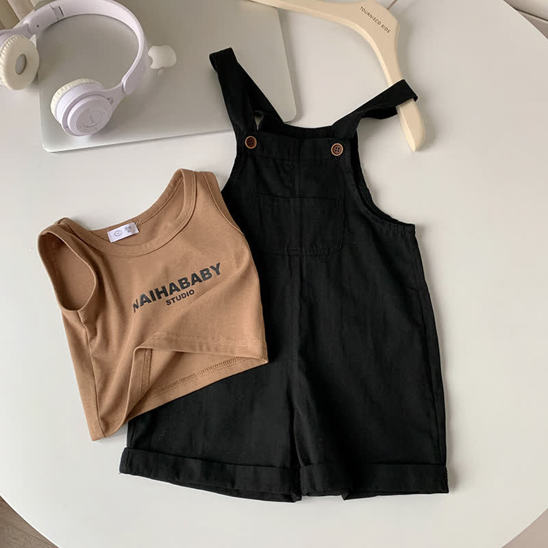 Toddler Solid Color Youthful Overalls - image 20