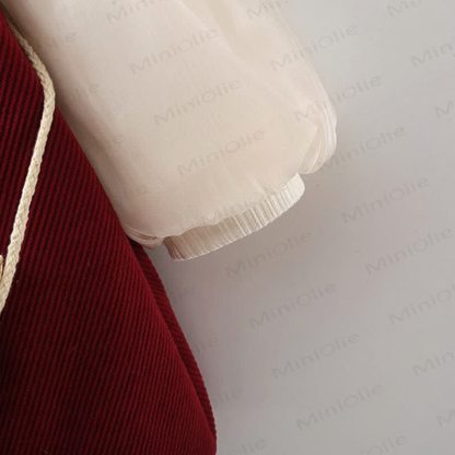 Baby Corduroy Dress with Flower Bag - image 8