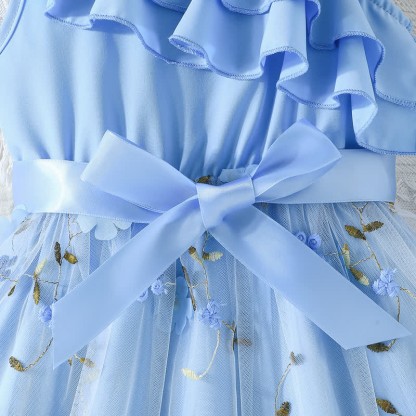 Toddler Flower Bow Tulle Charming Dress - image 21