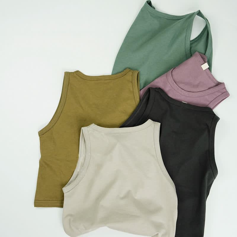 Toddler Solid Color Simple Tank Top - image 2