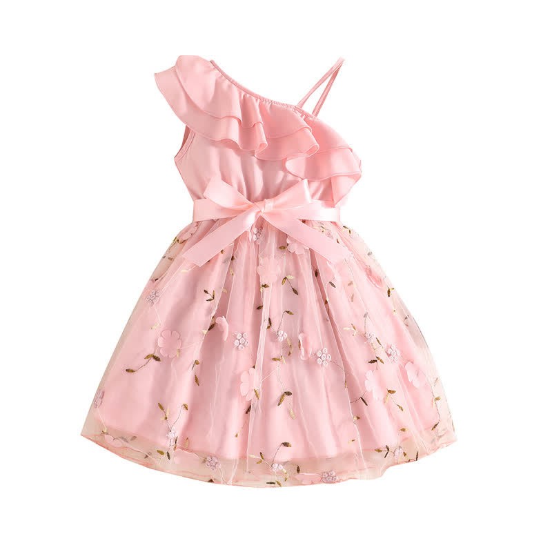 Toddler Flower Bow Tulle Charming Dress - image 5
