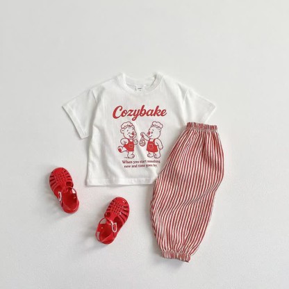 Toddler Vertical Striped Simple Jogger Pants - image 5