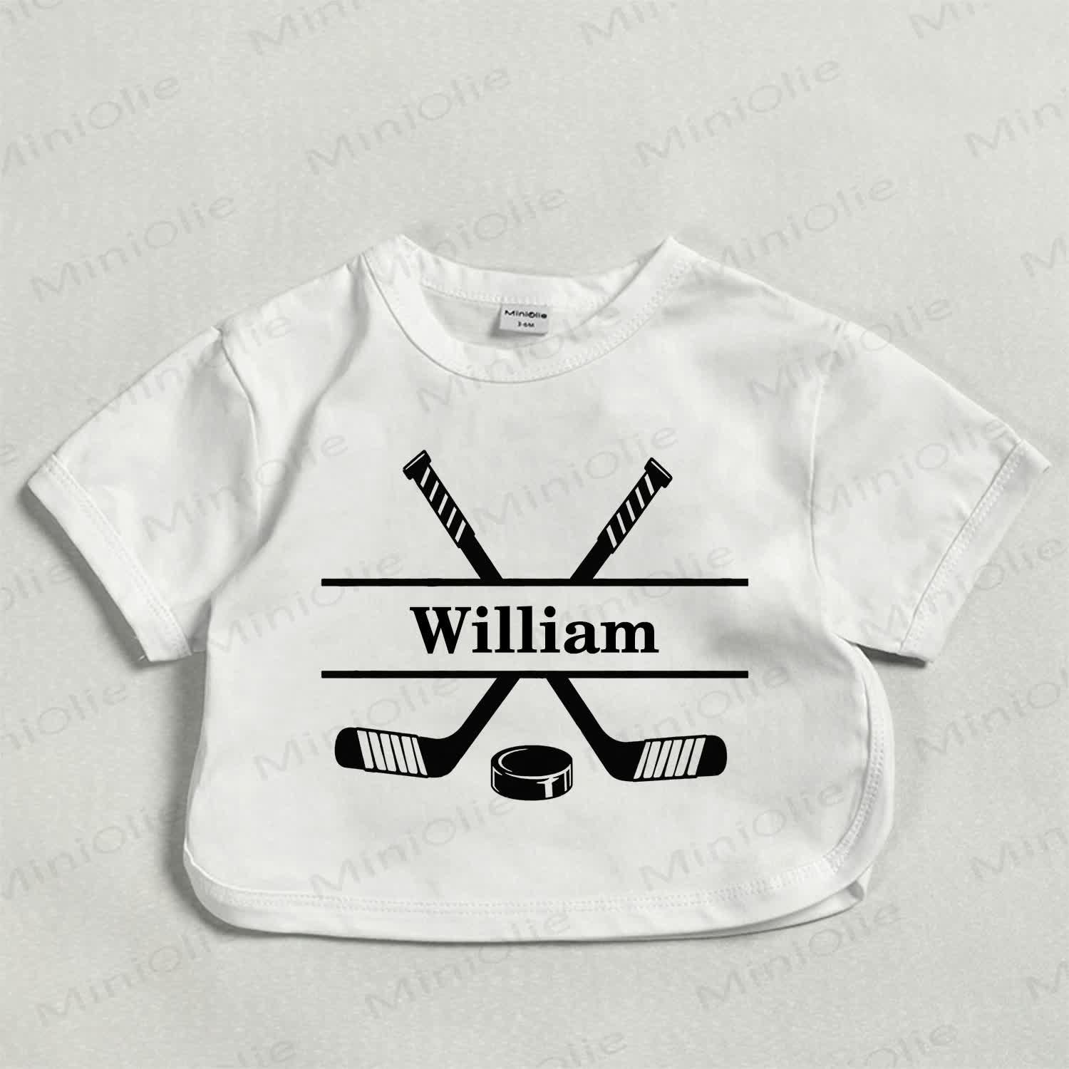 Customized Hockey Baby Write Your Name White T-shirt - image 1