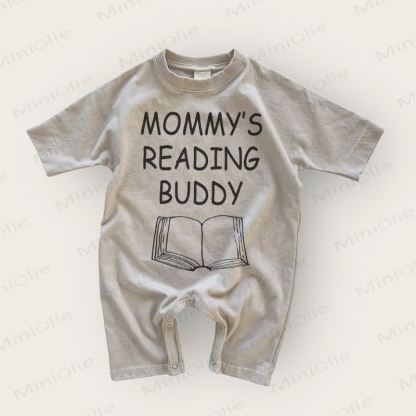 MOMMY'S READING BUDDY Baby Grey Romper - Warm Grey - 18-24M - image 1