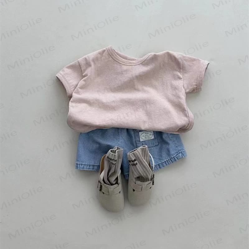 Baby Comfort Solid Color Simple T-shirt - image 12