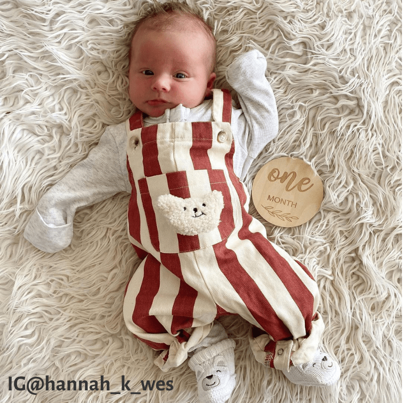 Baby best sale striped overalls