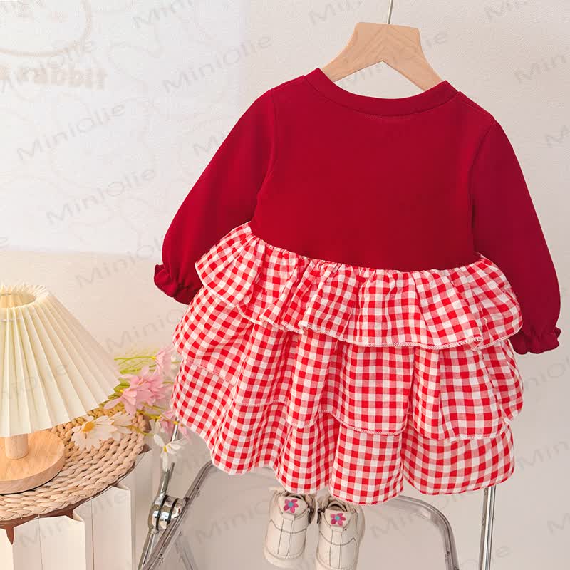 Baby Girl Bunny Plaid Dress - image 3