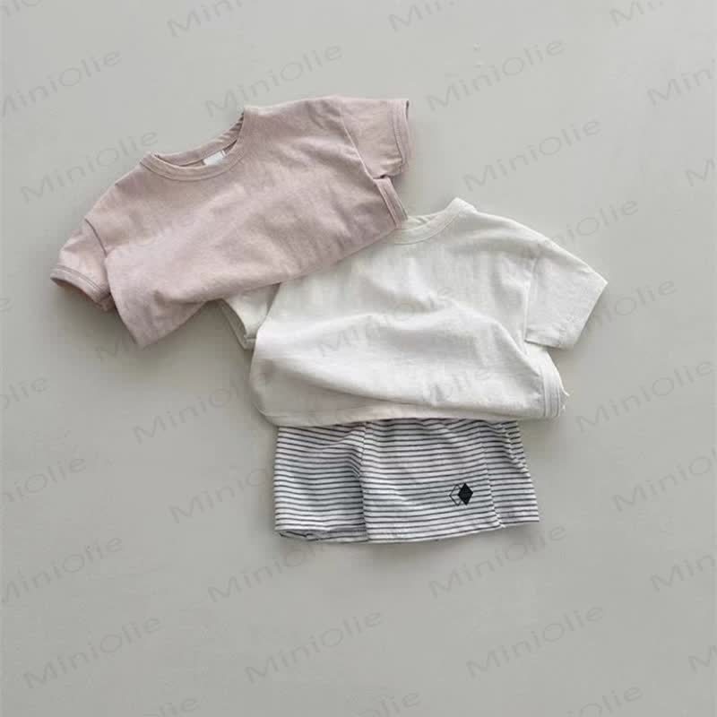 Baby Comfort Solid Color Simple T-shirt - image 7
