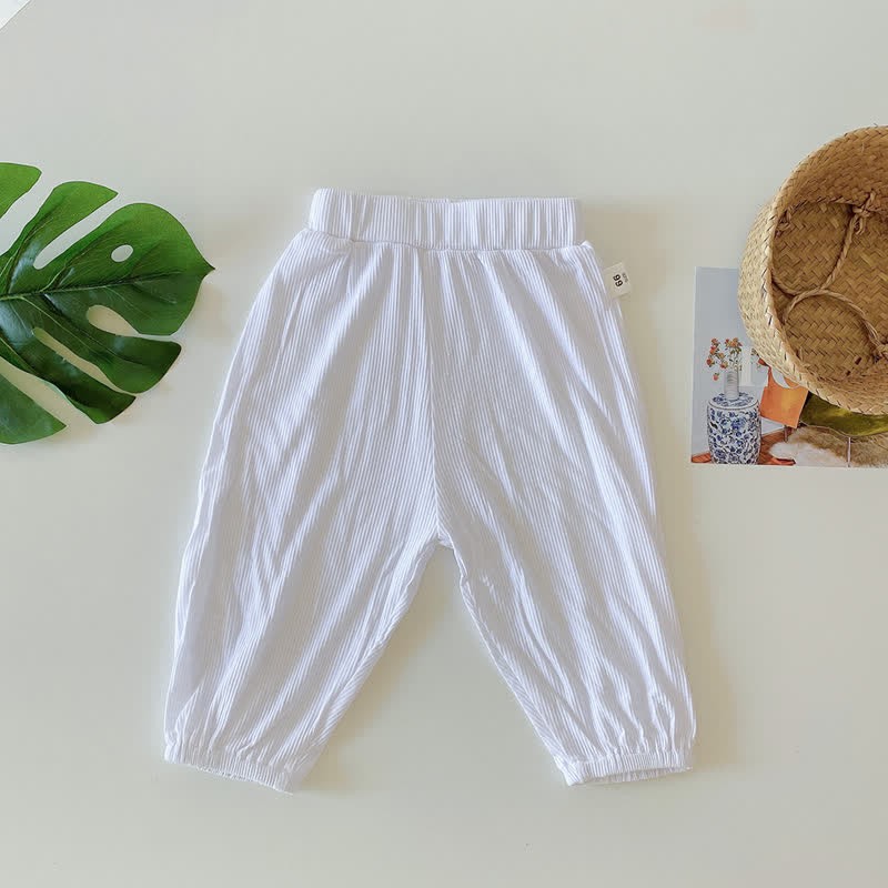 Baby Modal Solid Color Basic Soft Pants - White - 2-3T - image 20