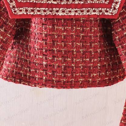 Baby Toddler Bow Sweet Red Set - image 8