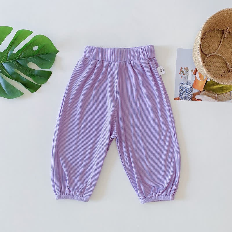 Baby Modal Solid Color Basic Soft Pants - Purple - 2-3T - image 26