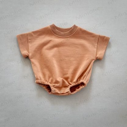 Baby Loose Solid Color Comfort Bodysuit - Dark Orange - 18-24M - image 8