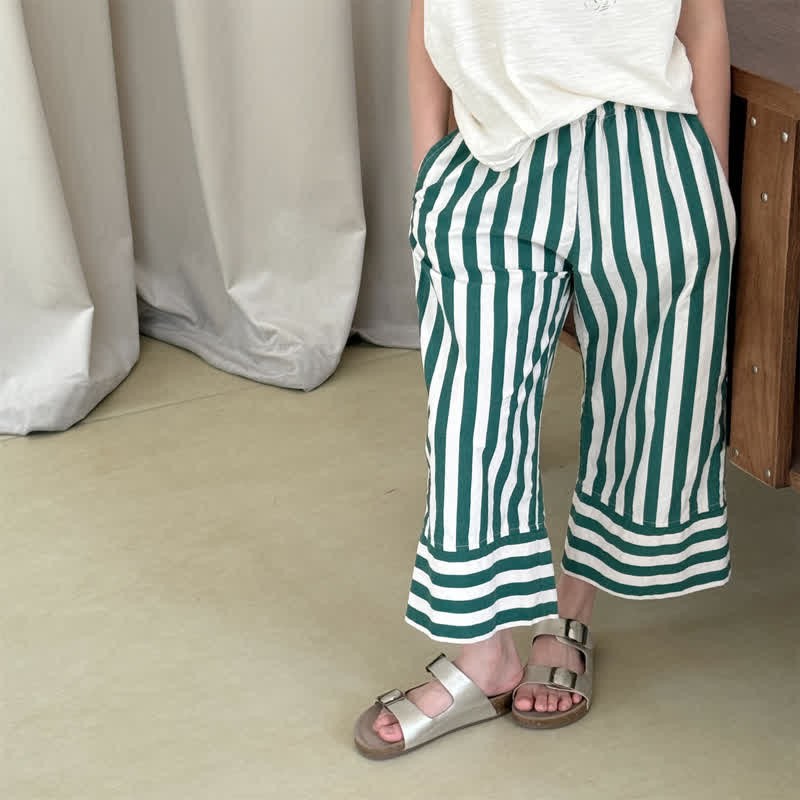 Toddler Girl Striped Simple Loose Pants - image 13
