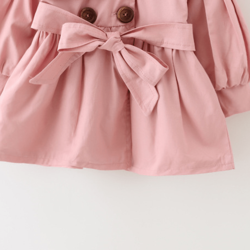 Baby Girl Ruffle Solid Color Coat - image 4