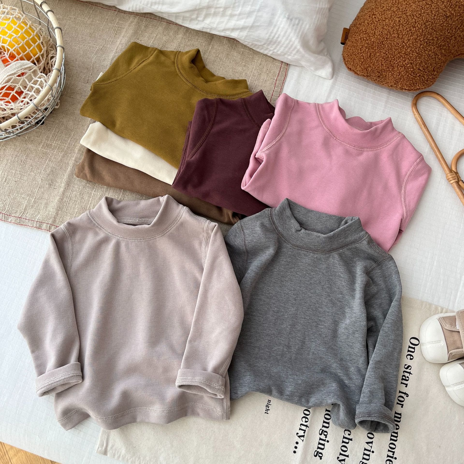 Baby Toddler Solid Color Warm T-shirt