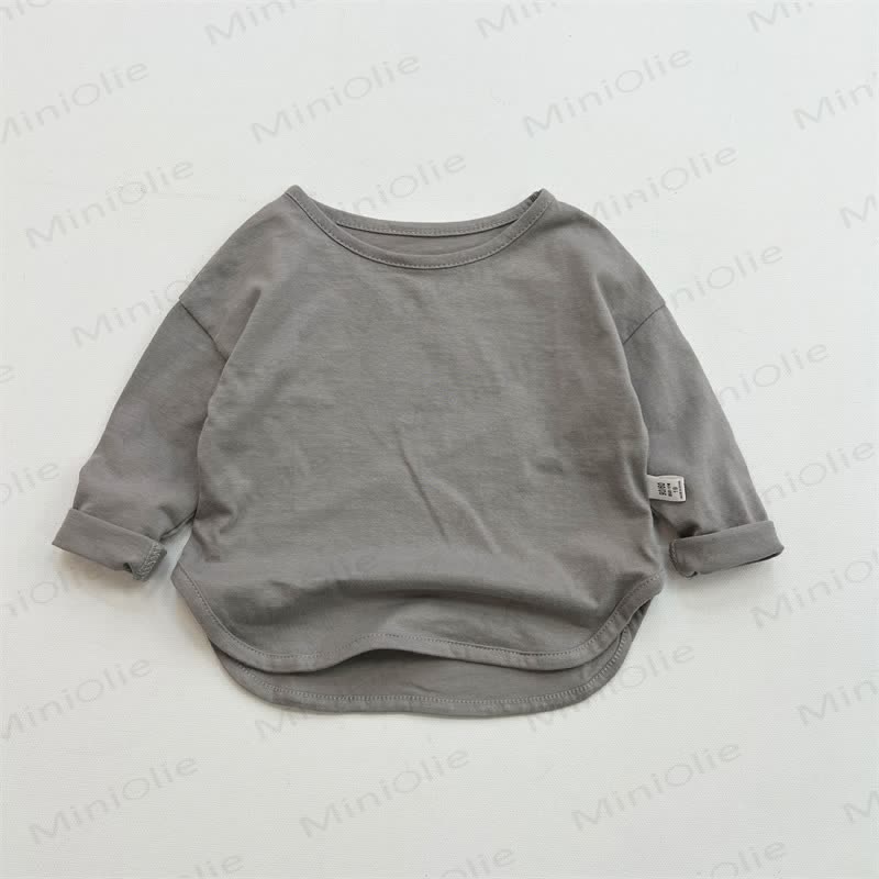 Toddler Loose Solid Color Base Layer T-Shirt - Grey - 8Y - image 12