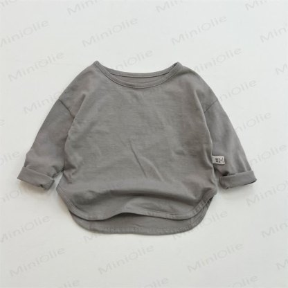 Toddler Loose Solid Color Base Layer T-Shirt - Grey - 8Y - image 12