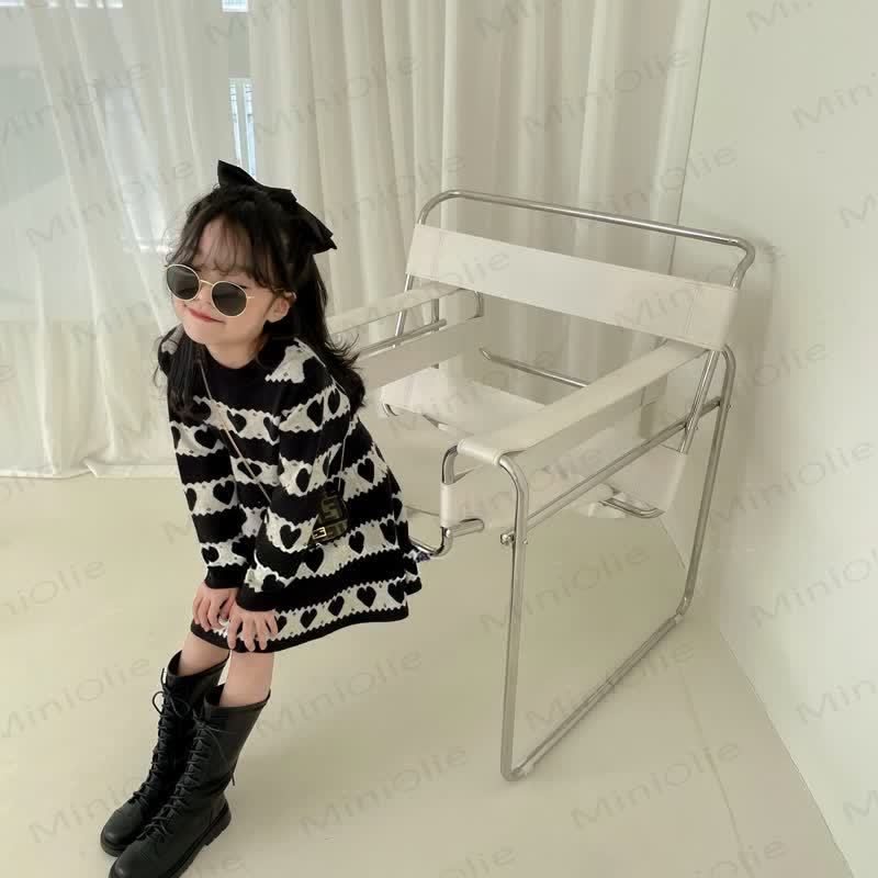 Toddler Kid Girl Love Knit Dress - image 4