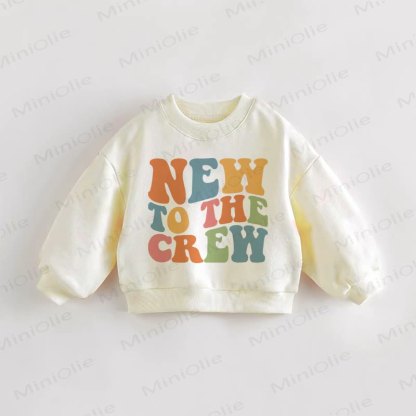 NEW TO THE CREW Baby Toddler Sweatshirt - Cream - 3-5T - image 1