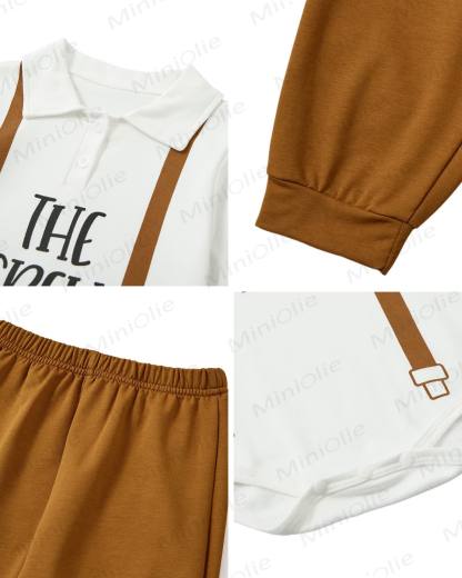 Toddler Baby I'm New Here Crew Long Sleeve Snap Closure Romper Top Jogger Pants Set - image 3