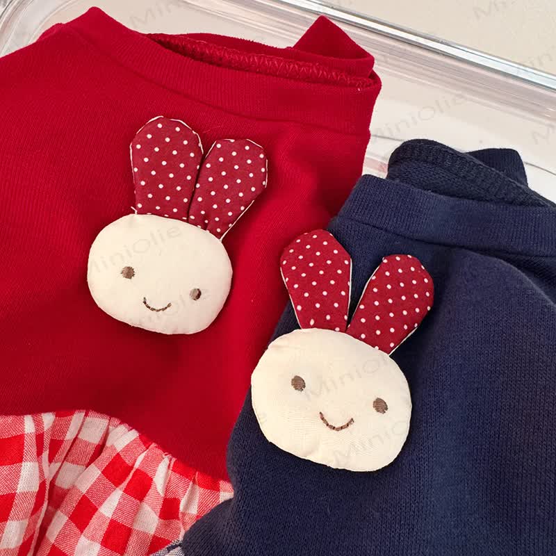 Baby Girl Bunny Plaid Dress - image 8